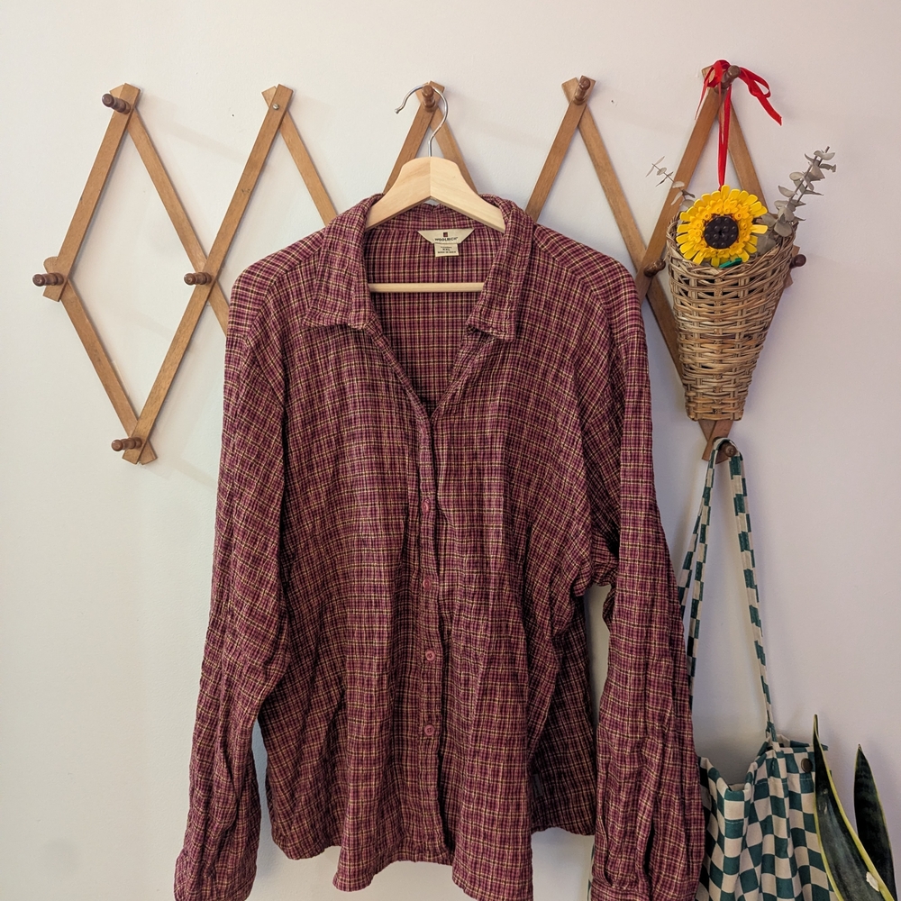 Woolrich Women's Red and Yellow Plaid Shirt